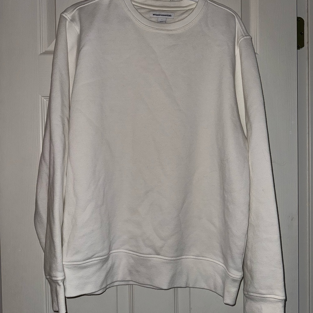 Amazon Essentials Men's white Crewneck Sweater